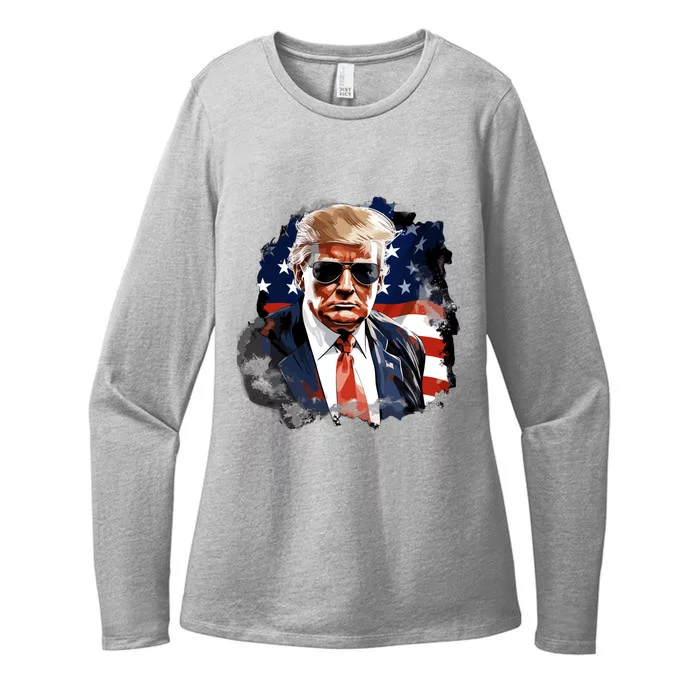 Donald Trump For President 2024 Gift Womens CVC Long Sleeve Shirt