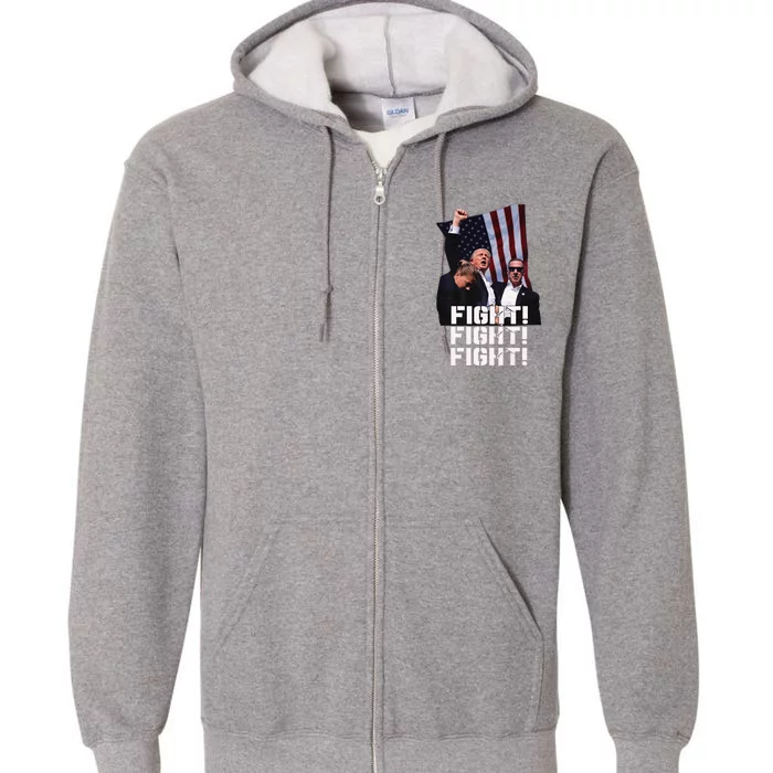 Donald Trump Fight Fighting Fighters Supporters Americans Full Zip Hoodie