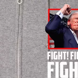 Donald Trump Fight Fighting Fighters Supporters Americans Full Zip Hoodie