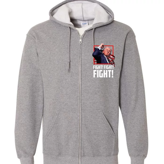 Donald Trump Fight Fighting Fighters Supporters Americans Full Zip Hoodie