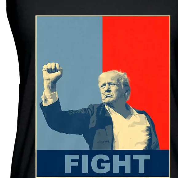 Donald Trump Fight Fight Fight Trump 2024 Fight Ladies Essential Flowy Tank