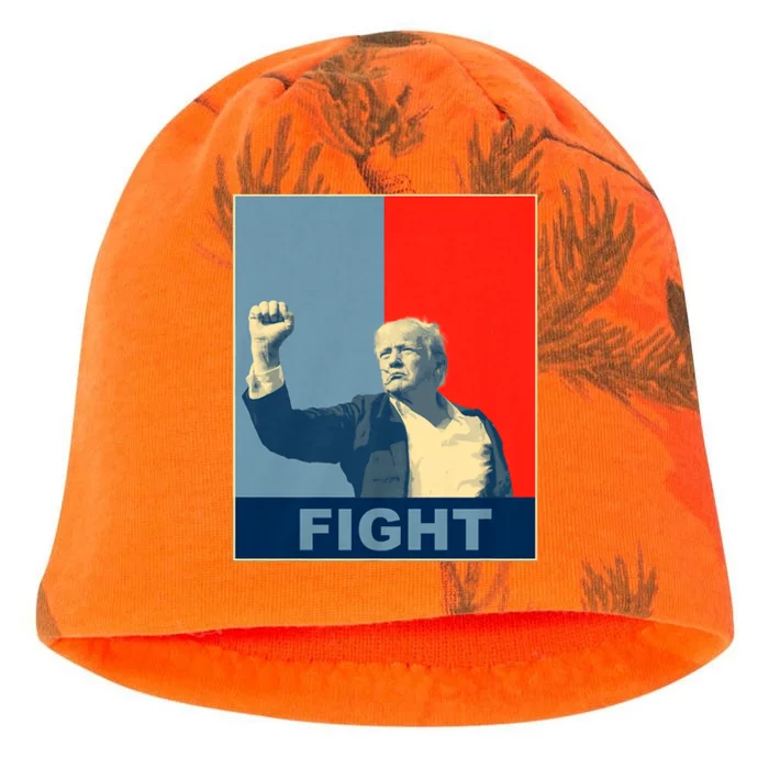 Donald Trump Fight Fight Fight Trump 2024 Fight Kati - Camo Knit Beanie