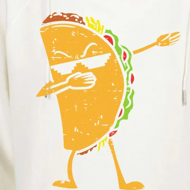 Dabbing Taco Funny Cinco De Mayo Dab Dance Womens Funnel Neck Pullover Hood