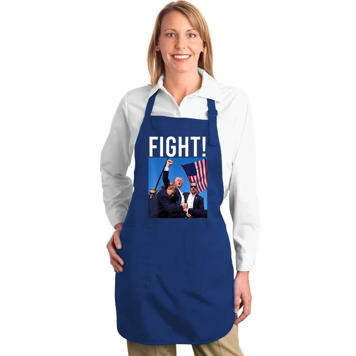 Donald Trump Fight Gift Full-Length Apron With Pocket