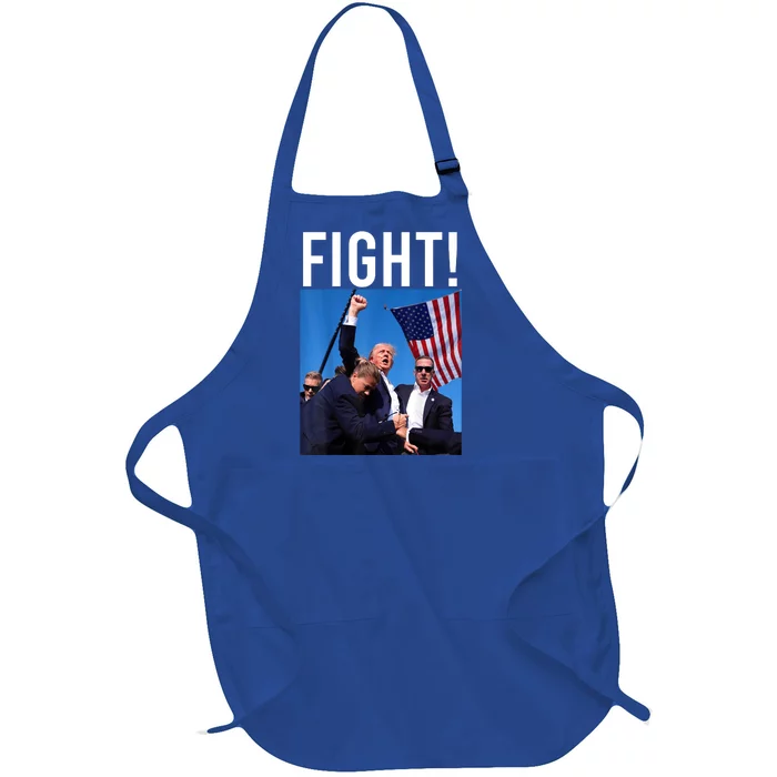 Donald Trump Fight Gift Full-Length Apron With Pocket