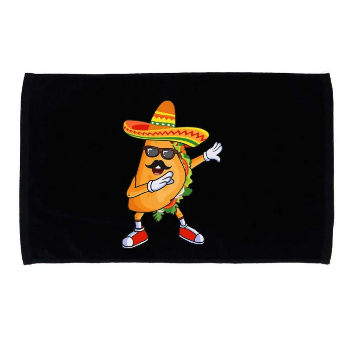 Dabbing Taco Funny Cinco De Mayo Mexican Party Microfiber Hand Towel