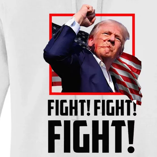 Donald Trump Fight Fighting Fighters Supporters Americans Women's Pullover Hoodie