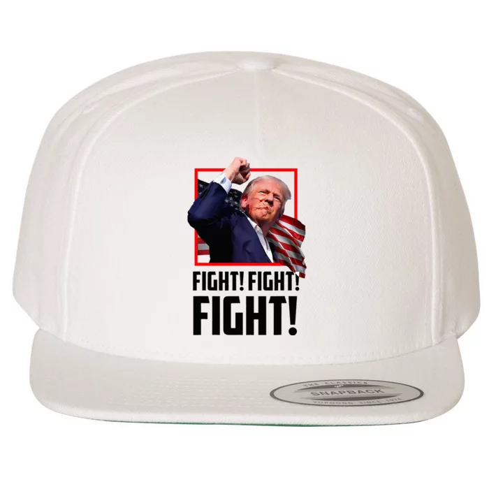 Donald Trump Fight Fighting Fighters Supporters Americans Wool Snapback Cap