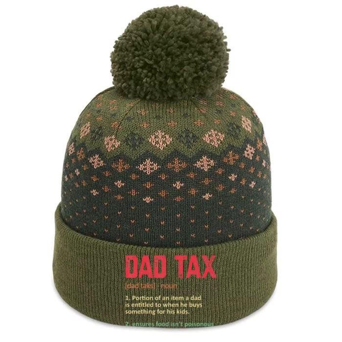 Dad Tax Funny Dad Tax Definition Father's day The Baniff Cuffed Pom Beanie