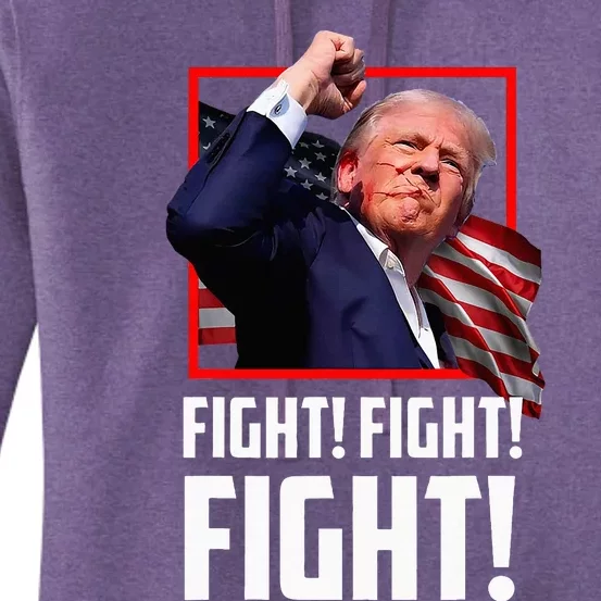 Donald Trump Fight Fighting Fighters Supporters Americans Women's Pullover Hoodie