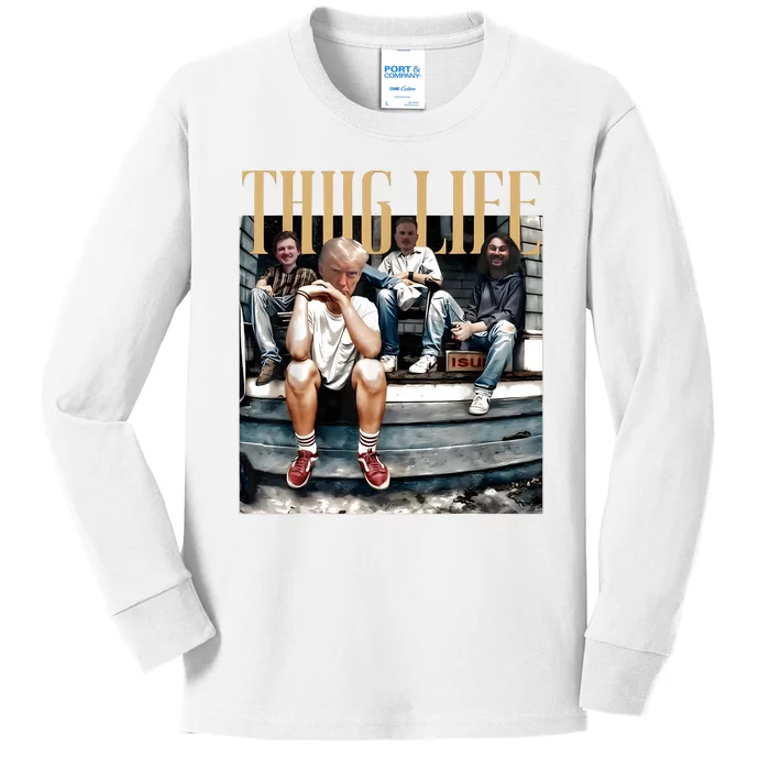 Donald Trump Friends Thug Life Kids Long Sleeve Shirt