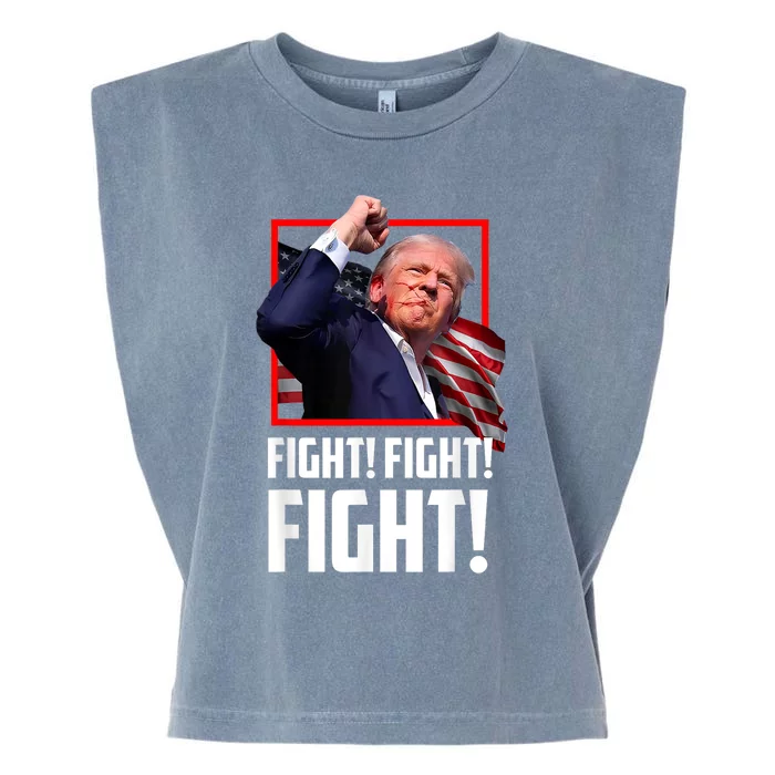 Donald Trump Fight Fighting Fighters Supporters Americans Garment-Dyed Women's Muscle Tee