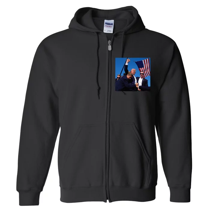 Donald Trump Fight Fist 2024 Full Zip Hoodie