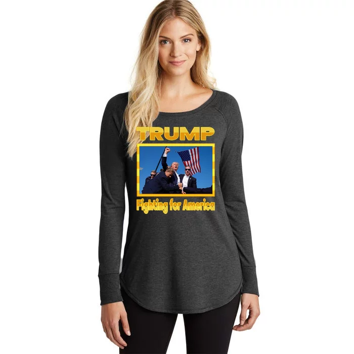 Donald Trump Fighting For America Women's Perfect Tri Tunic Long Sleeve Shirt