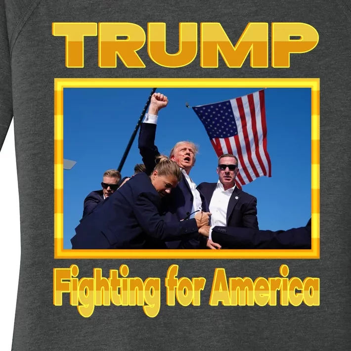 Donald Trump Fighting For America Women's Perfect Tri Tunic Long Sleeve Shirt