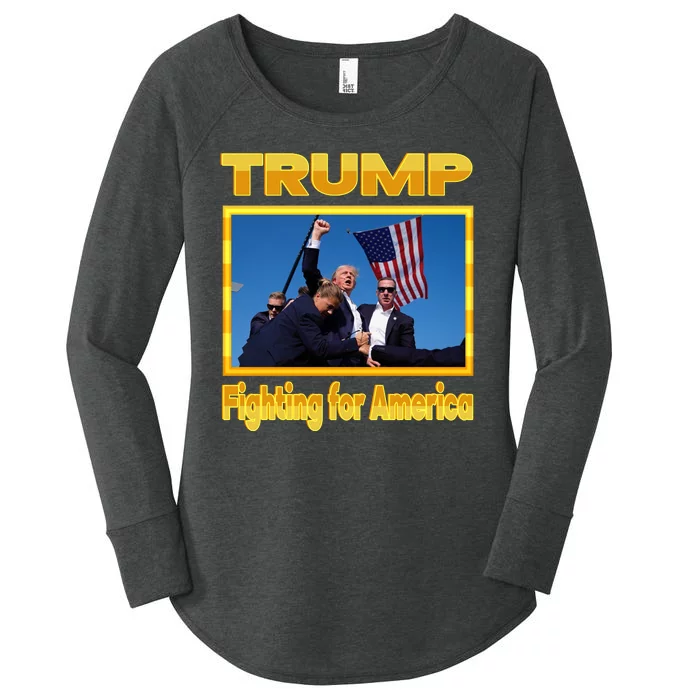 Donald Trump Fighting For America Women's Perfect Tri Tunic Long Sleeve Shirt