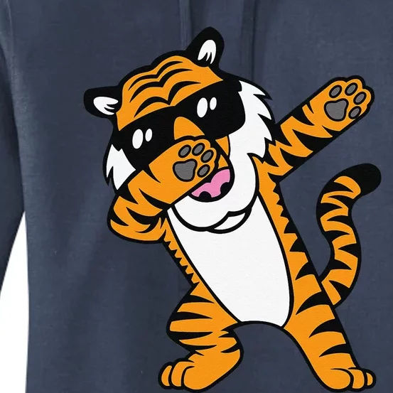 Dabbing Tiger Funny Cool Dancing Big Cat Dab Women's Pullover Hoodie