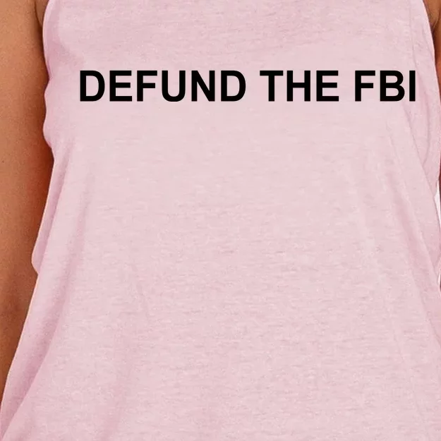 Defund The FBI Women's Knotted Racerback Tank