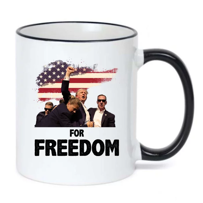 Donald Trump For Freedom Black Color Changing Mug