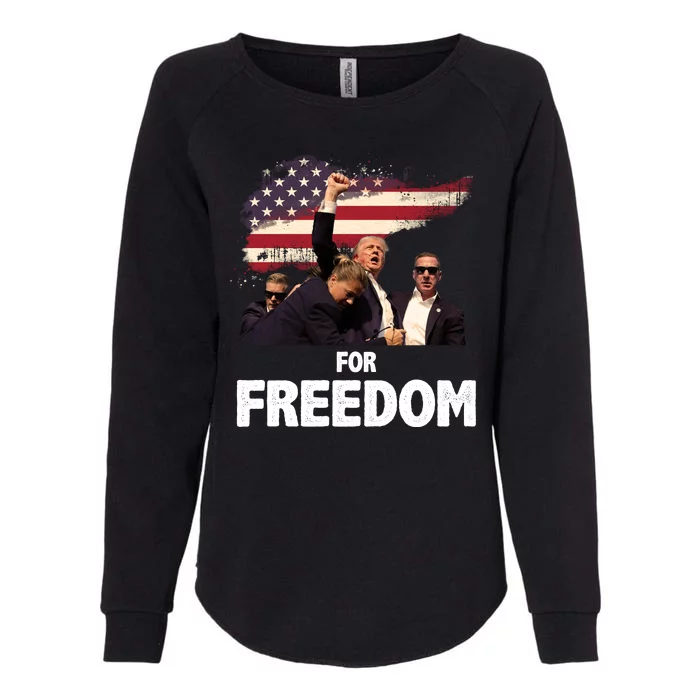 Donald Trump For Freedom Womens California Wash Sweatshirt