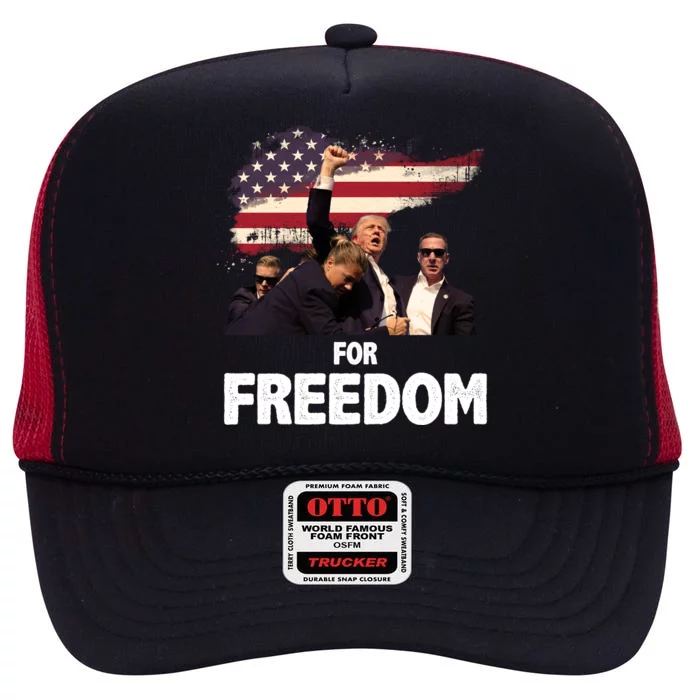 Donald Trump For Freedom High Crown Mesh Trucker Hat