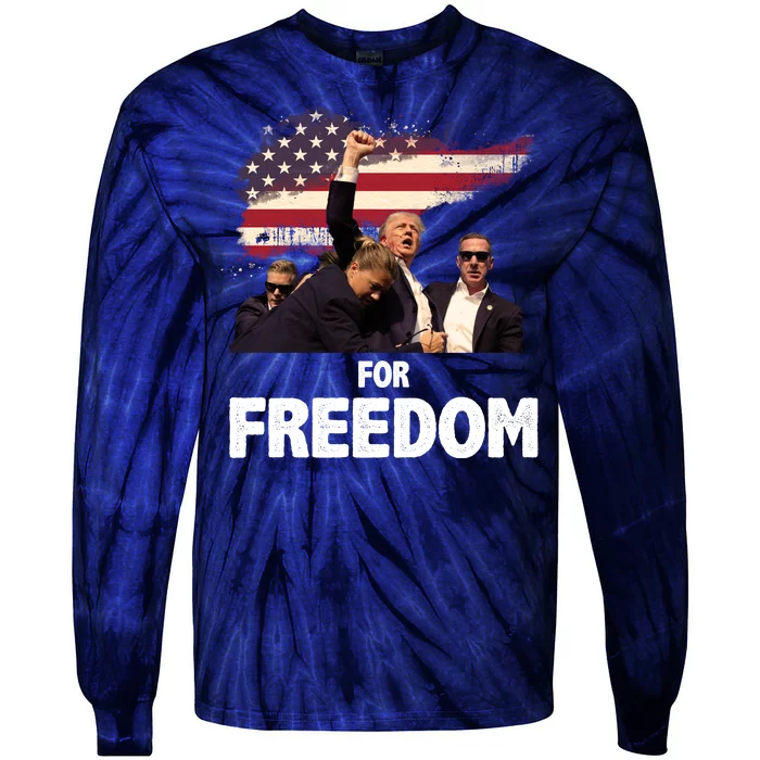 Donald Trump For Freedom Tie-Dye Long Sleeve Shirt