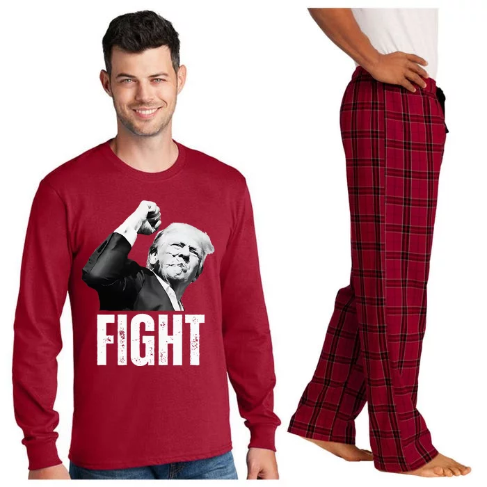 Donald Trump Fist Pump Donald Trump Shooting Long Sleeve Pajama Set