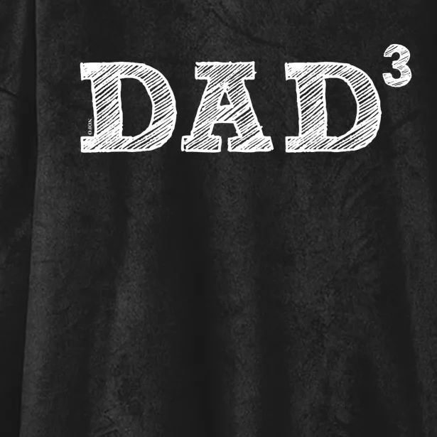 Dad3, Three, Father's Day, Father of Three Hooded Wearable Blanket