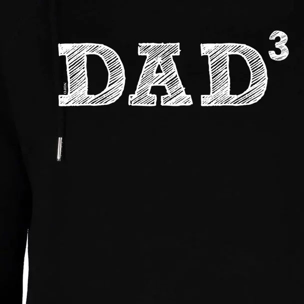 Dad3, Three, Father's Day, Father of Three Womens Funnel Neck Pullover Hood