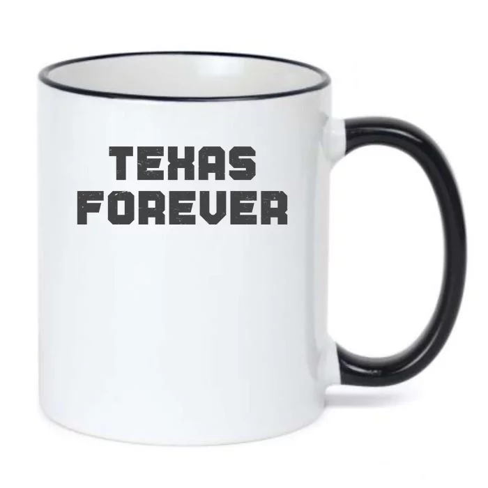 Distressed Texas Forever Black Color Changing Mug