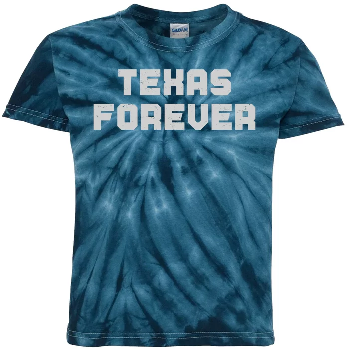 Distressed Texas Forever Kids Tie-Dye T-Shirt