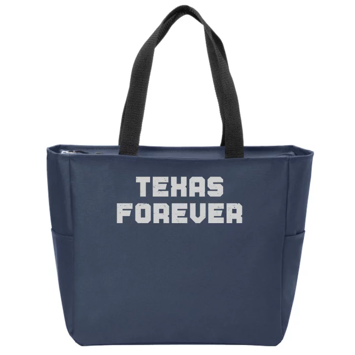 Distressed Texas Forever Zip Tote Bag