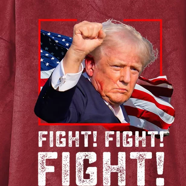 Donald Trump Fight Fighting Fighters Supporters Americans Hooded Wearable Blanket