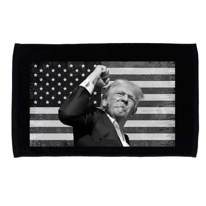 Donald Trump Fight Freedom Usa Flag Microfiber Hand Towel