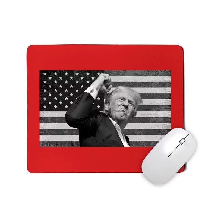 Donald Trump Fight Freedom Usa Flag Mousepad