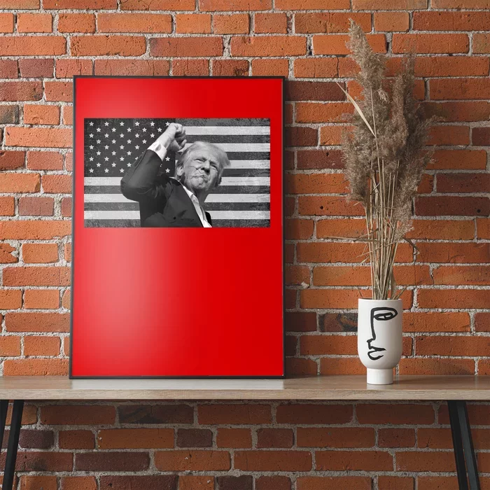 Donald Trump Fight Freedom Usa Flag Poster