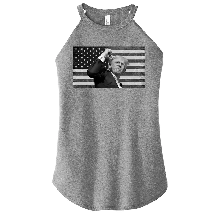 Donald Trump Fight Freedom Usa Flag Women’s Perfect Tri Rocker Tank