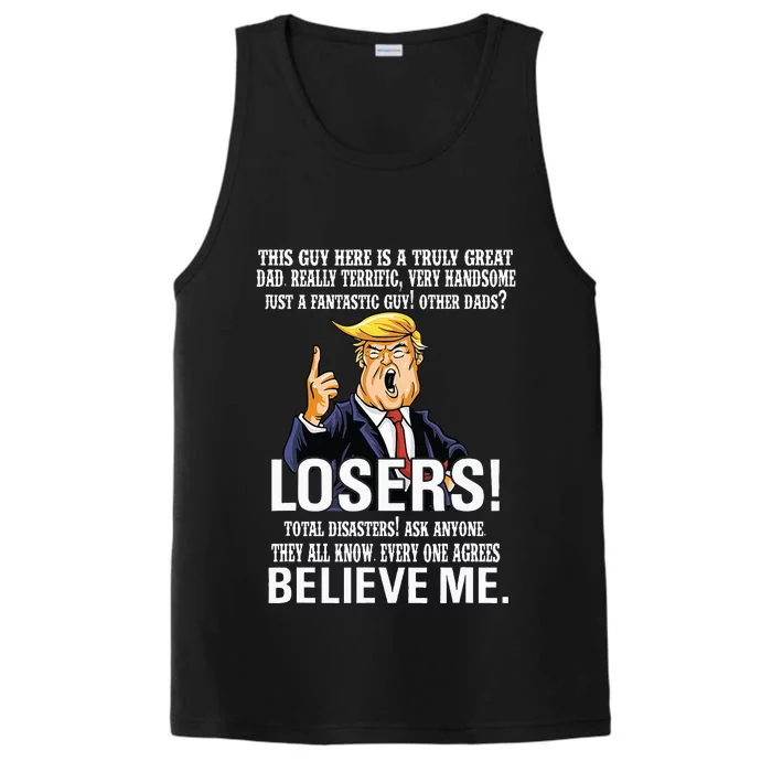 Donald Trump Fathers Day Great Dad Performance Tank