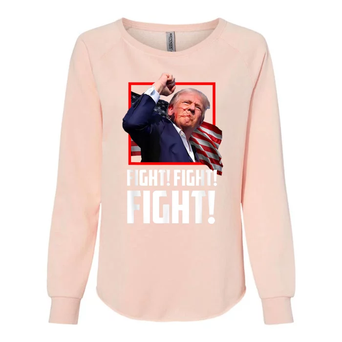 Donald Trump Fight Fighting Fighters Supporters Americans Womens California Wash Sweatshirt