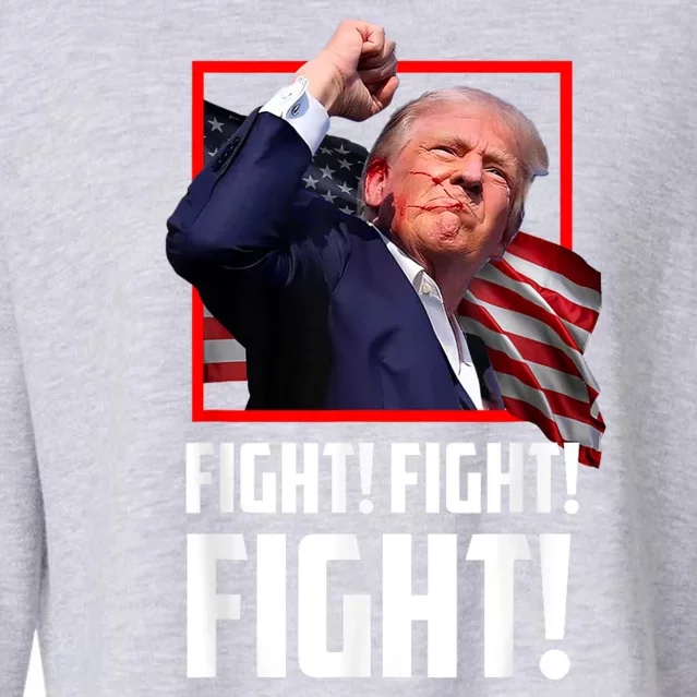 Donald Trump Fight Fighting Fighters Supporters Americans Cropped Pullover Crew