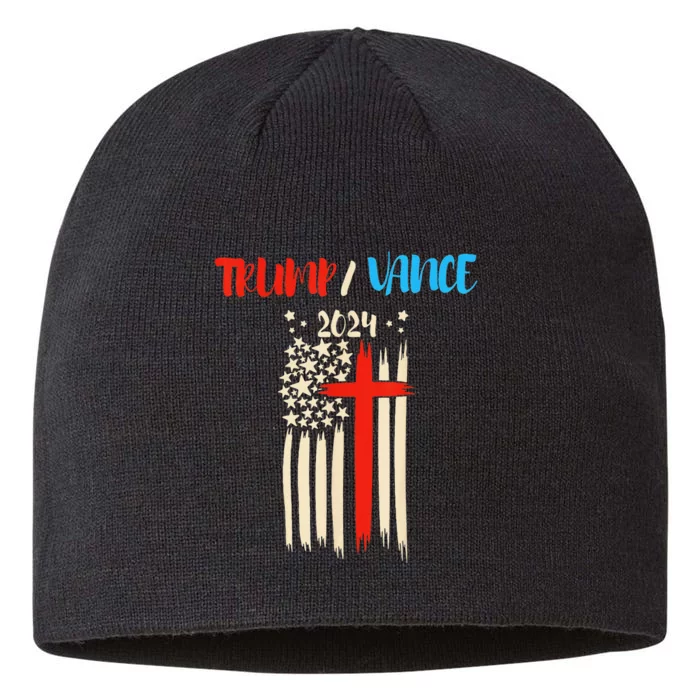 Donald Trump For President & Jd Vance For Vice President Usa 8 1/2in Sustainable Knit Beanie