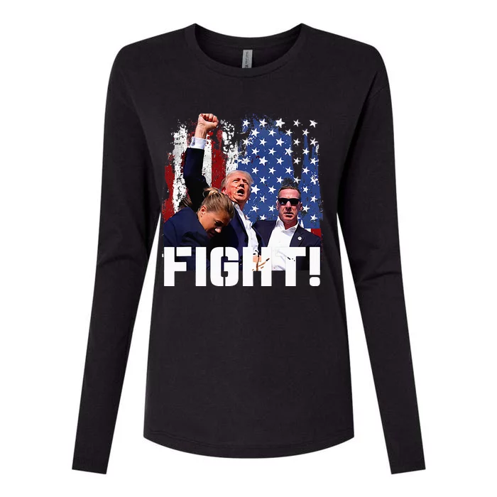 Donald Trump Fist Pump Womens Cotton Relaxed Long Sleeve T-Shirt