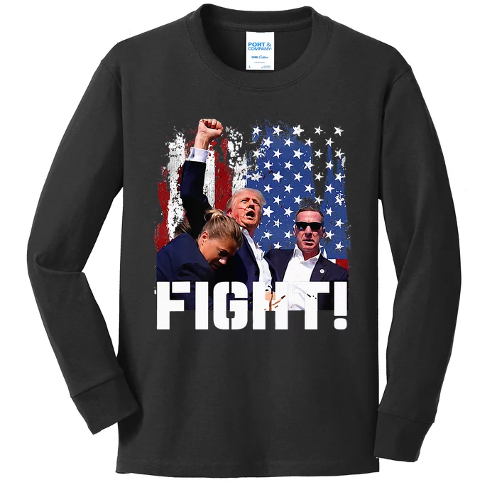 Donald Trump Fist Pump Kids Long Sleeve Shirt