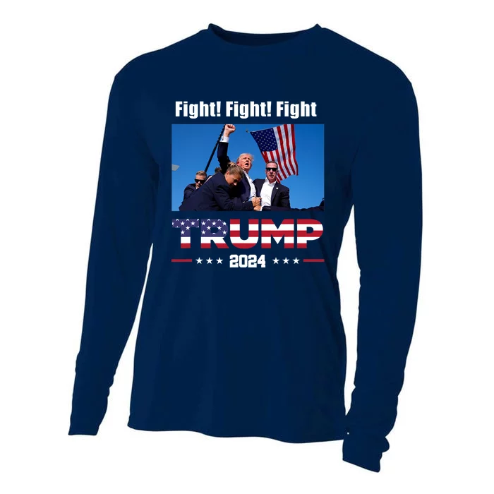 Donald Trump Fight Fighting Fighters Supporters Americans Cooling Performance Long Sleeve Crew