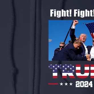 Donald Trump Fight Fighting Fighters Supporters Americans Full Zip Hoodie