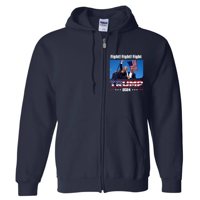 Donald Trump Fight Fighting Fighters Supporters Americans Full Zip Hoodie