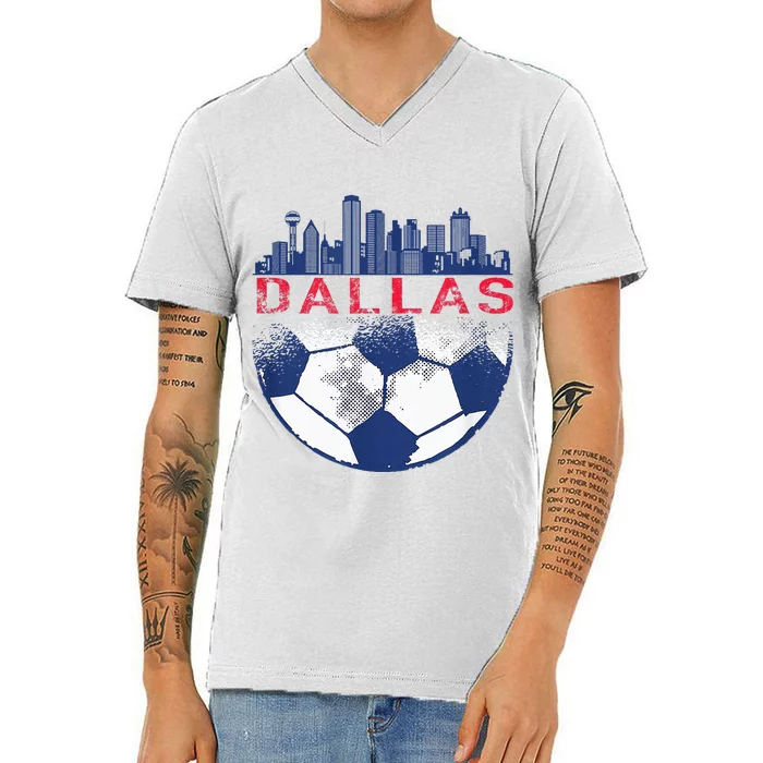 Dallas Texas Fan Fc V-Neck T-Shirt