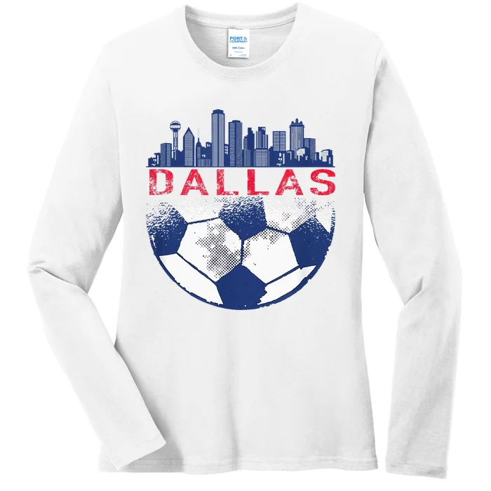 Dallas Texas Fan Fc Ladies Long Sleeve Shirt