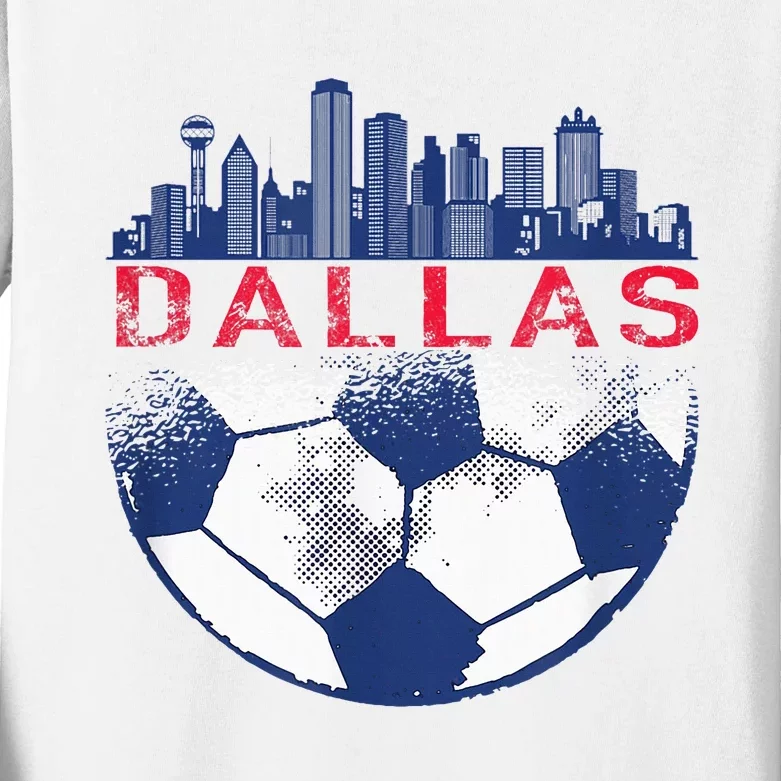 Dallas Texas Fan Fc Kids Long Sleeve Shirt