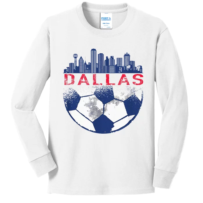 Dallas Texas Fan Fc Kids Long Sleeve Shirt